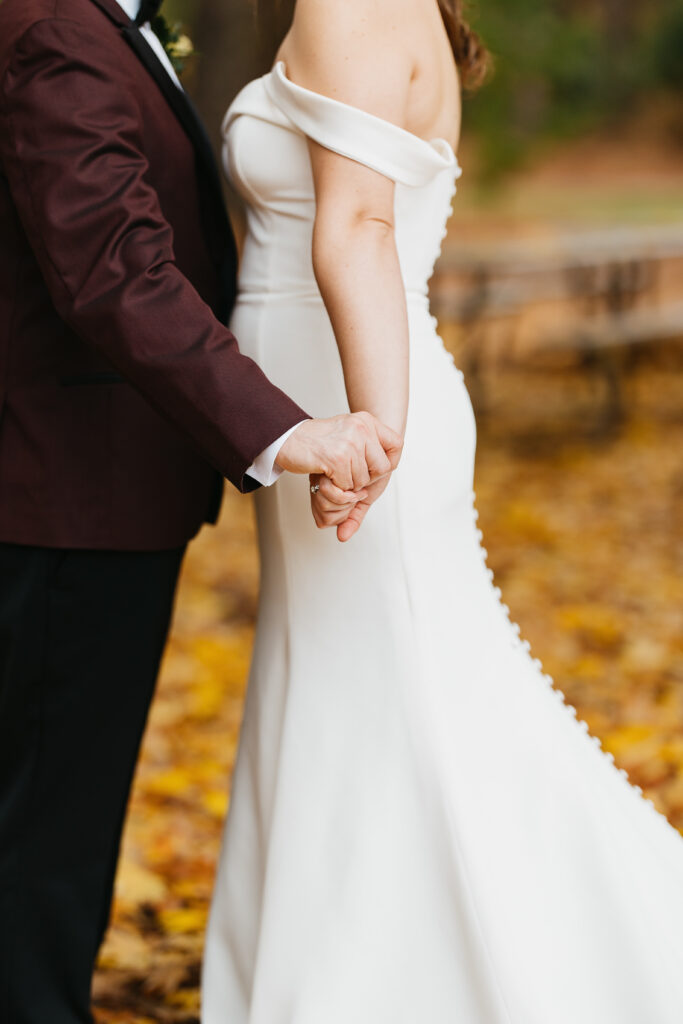 Bride and groom at Aldridge Gardens