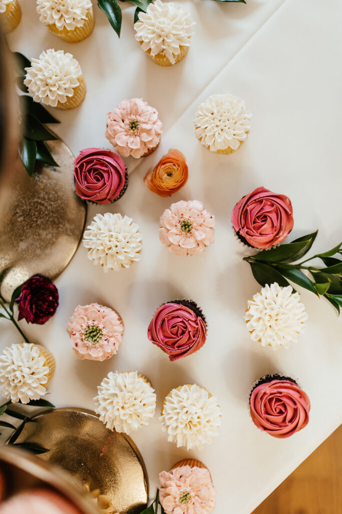 Wedding cupcakes at reception