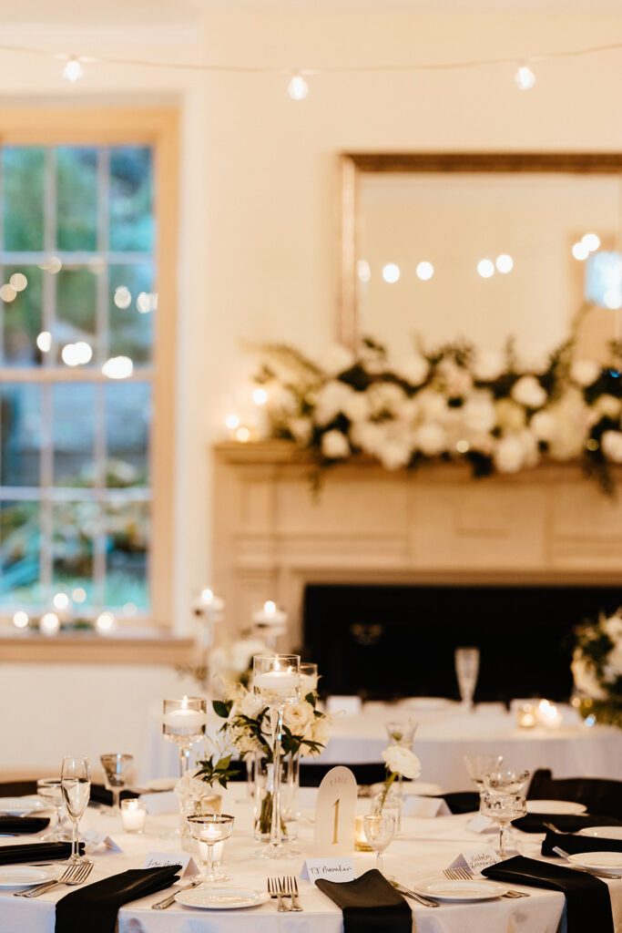 modern and simple wedding decor wedding reception tables