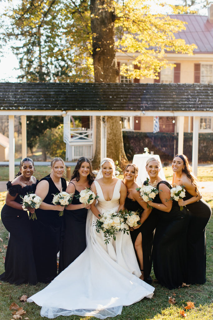 bridesmaid photos at The Washington at Historic Yellow Springs